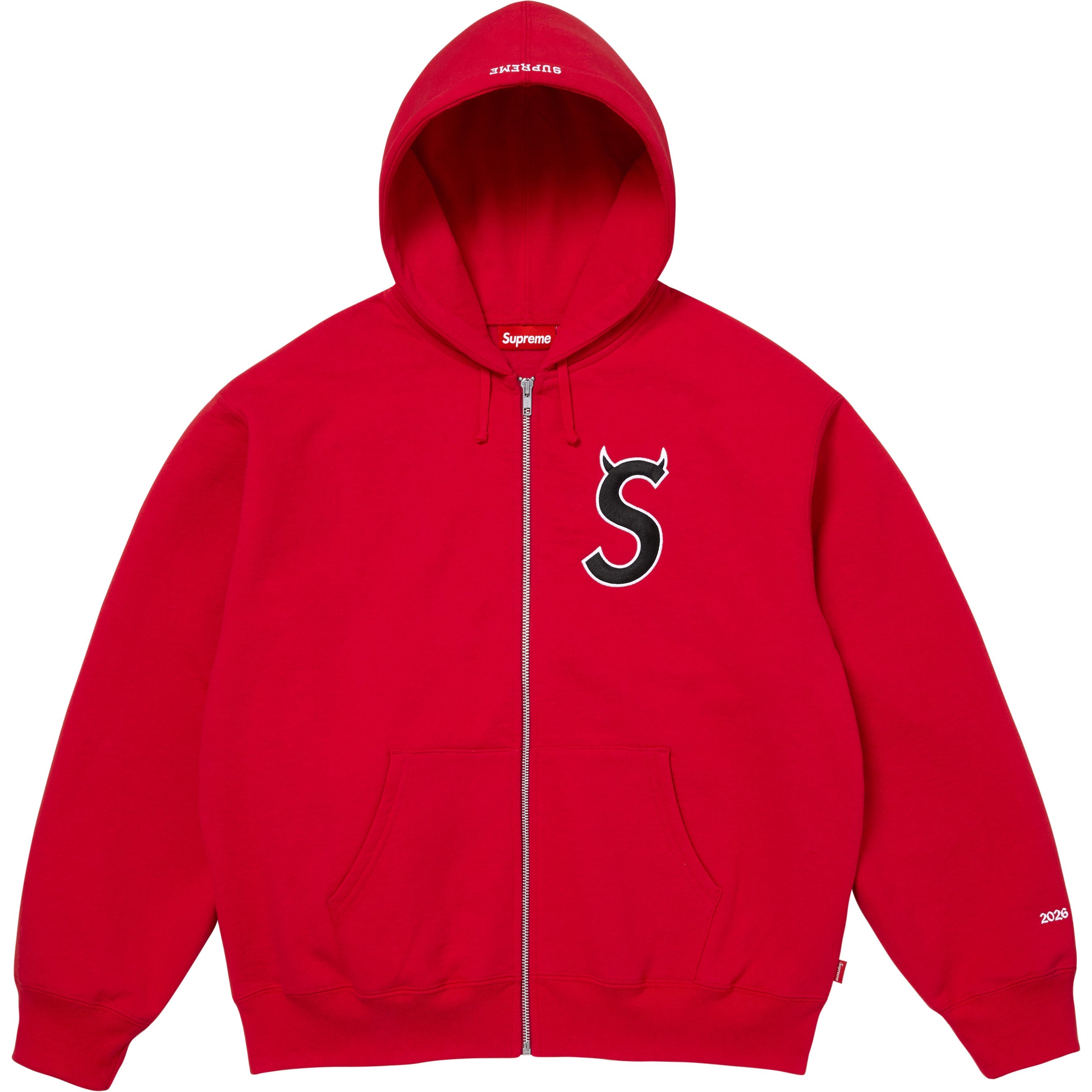 Devil S Logo Zip Up Hooded Sweatshirt view 2